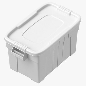 3D model Bin Type 02 Size 01 White Gray Clean and Dirty