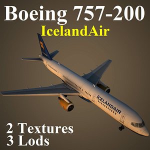 3d boeing 757-200 ice model
