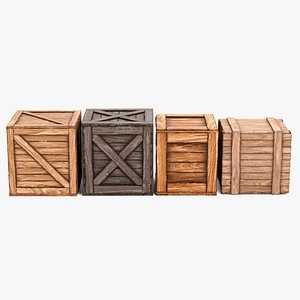 3D wooden crates contains