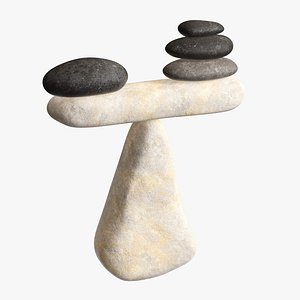 3D model balance stone