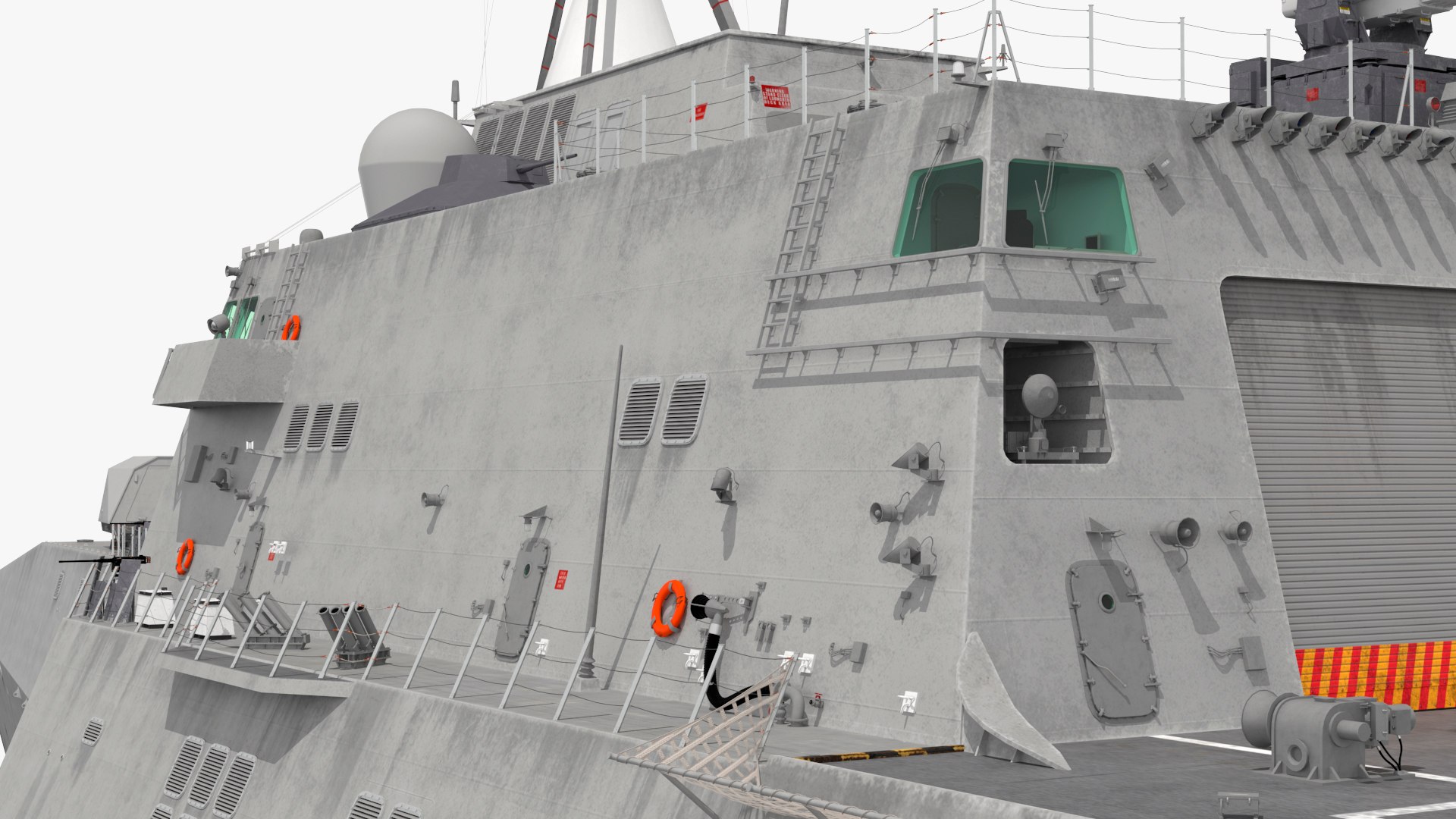 3D model USS Independence LCS 2 with Combat Helicopter Rigged ...