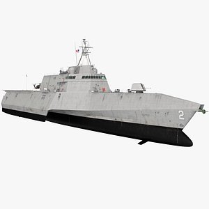 USS Independence LCS 2 with Combat Helicopter Rigged