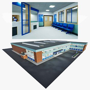 Sun Hill Police Station - Complete 3D Interior and Exterior Model