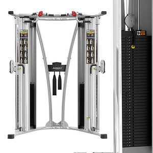 HD 3000 Dual Pulley Functional Trainer 3D model