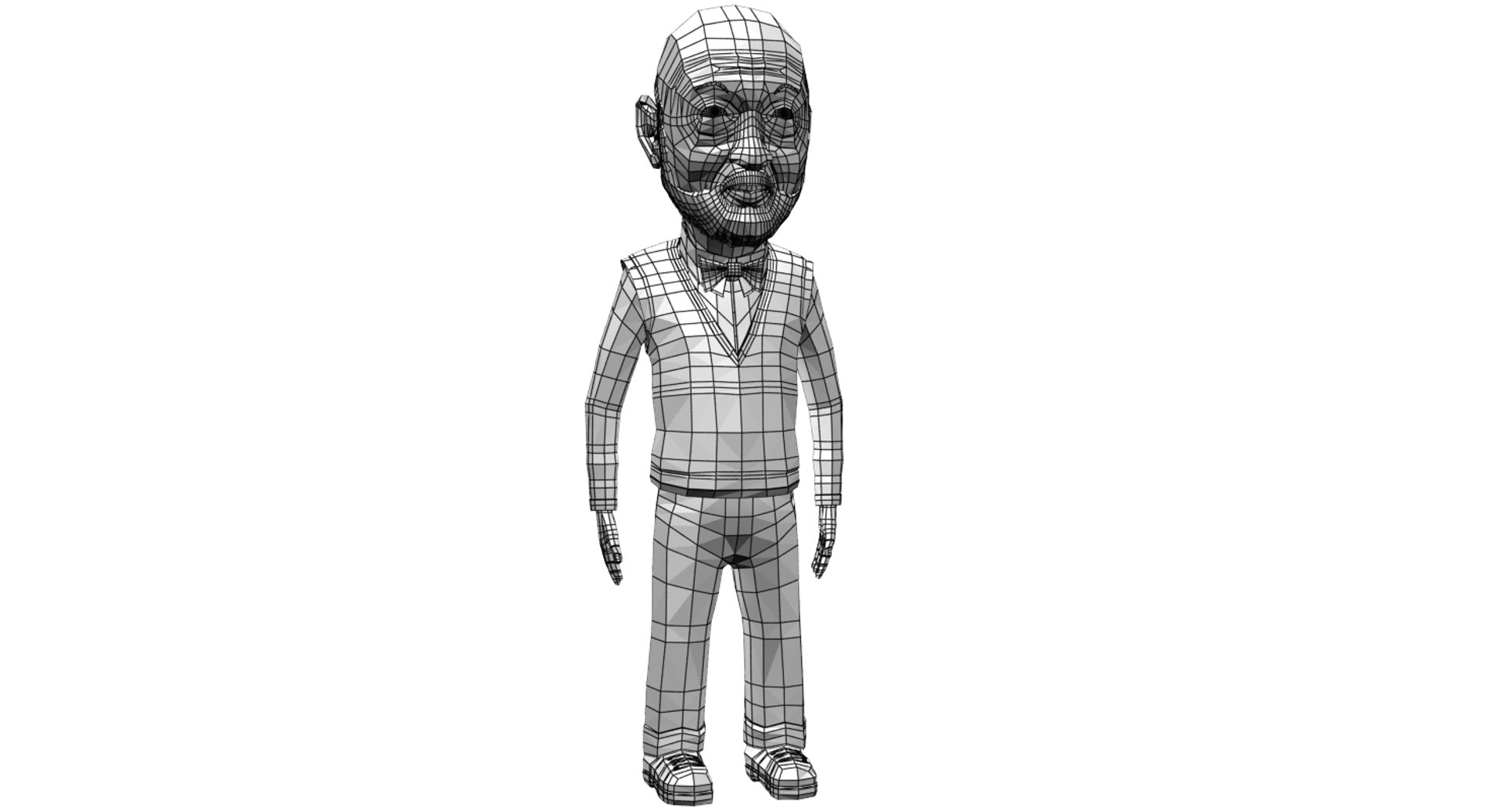 Cartoon Old Man 3d Model Turbosquid 1372505