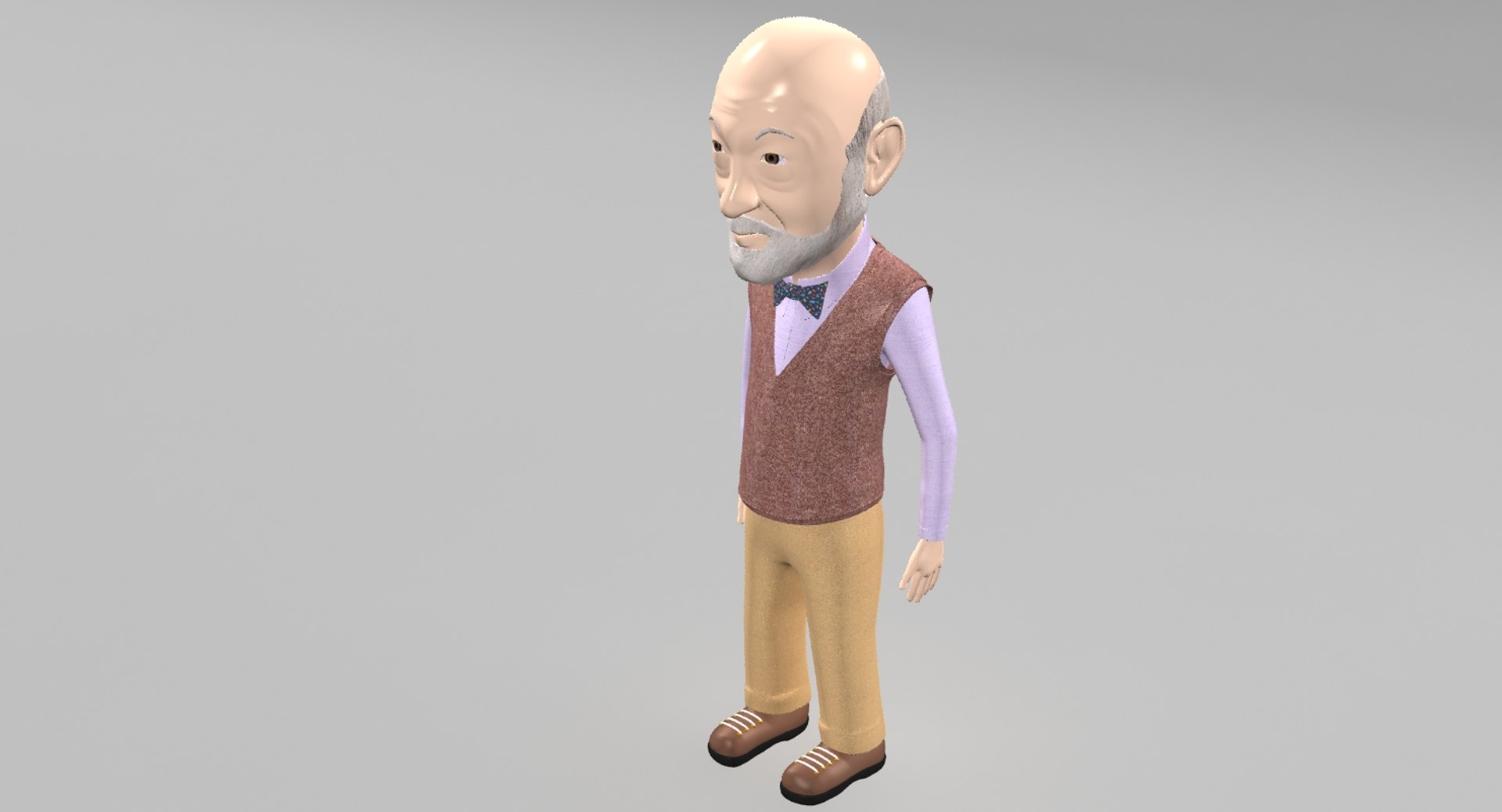 Cartoon Old Man 3D Model - TurboSquid 1372505