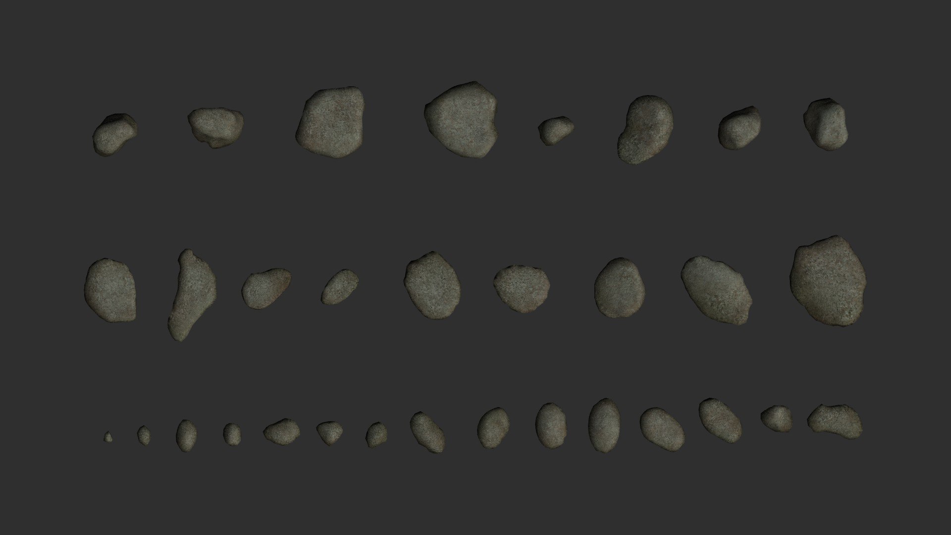 Assorted Rocks - Grey Model - TurboSquid 2219817