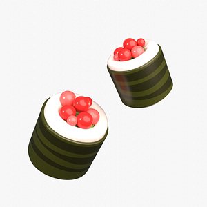 3D Caviar Sushi model