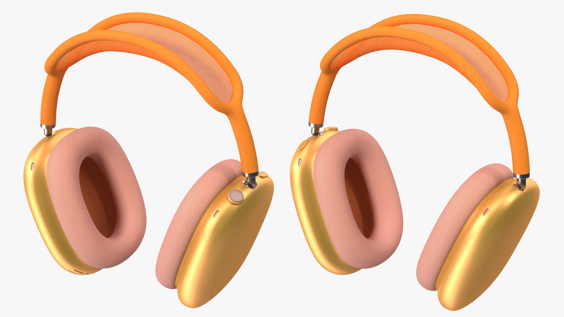 Headphones Orange 3D model preview