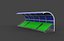 Modello 3D della tribuna dello stadio 3