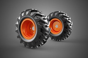 PAIR TRACTOR TIRE TREAD TYRE LUG WHEEL RUBBER RIM GRIP OFF ROAD