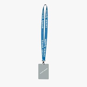3D model lanyard card