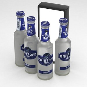 3D alcohol bottle model