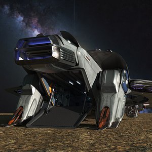 Futuristic Spaceship Transporter 3D model