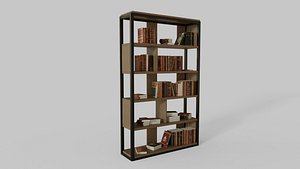 3D Modern Book Shelf