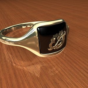 gold dragon ring 3d 3ds