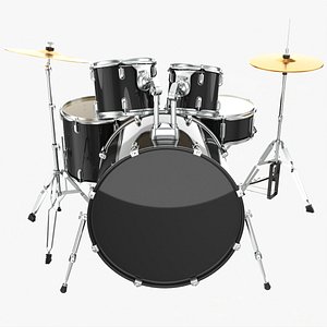 Acoustic drum set 3D model
