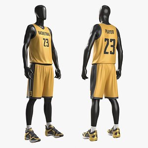 3D Male Mannequin in Basketball Uniform Standing