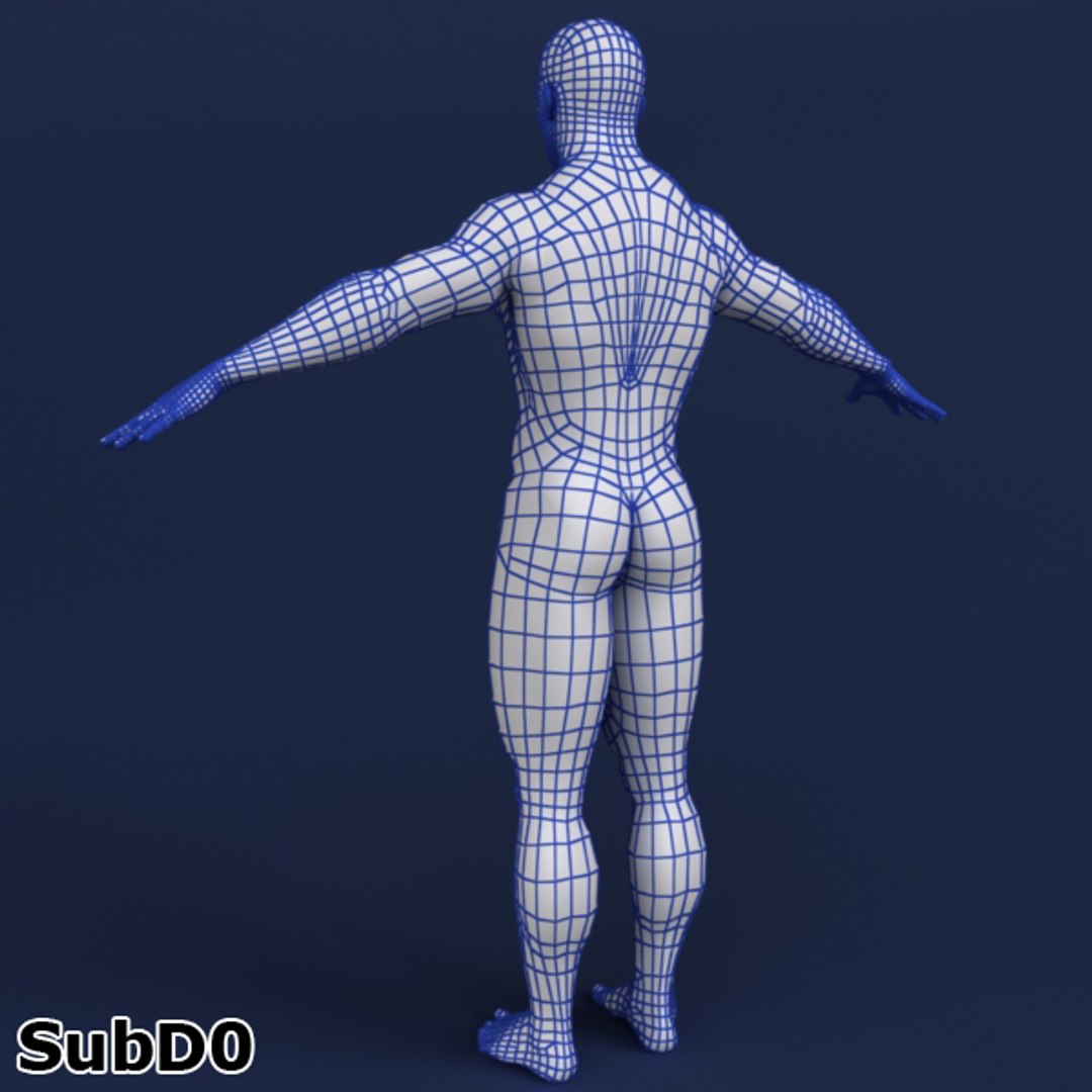 Polygonal Male Character Human 3d Model