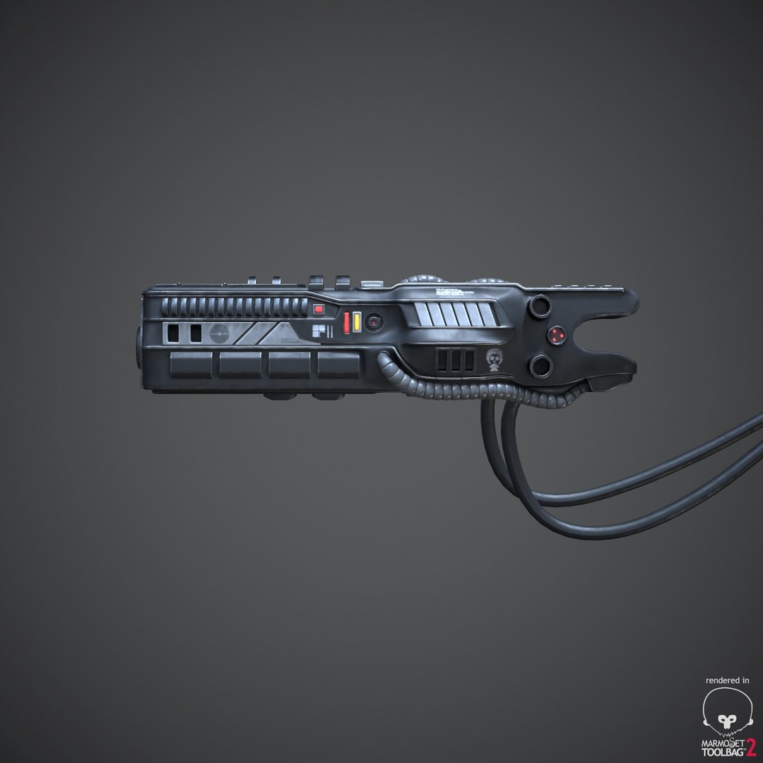 3d sci-fi weapon
