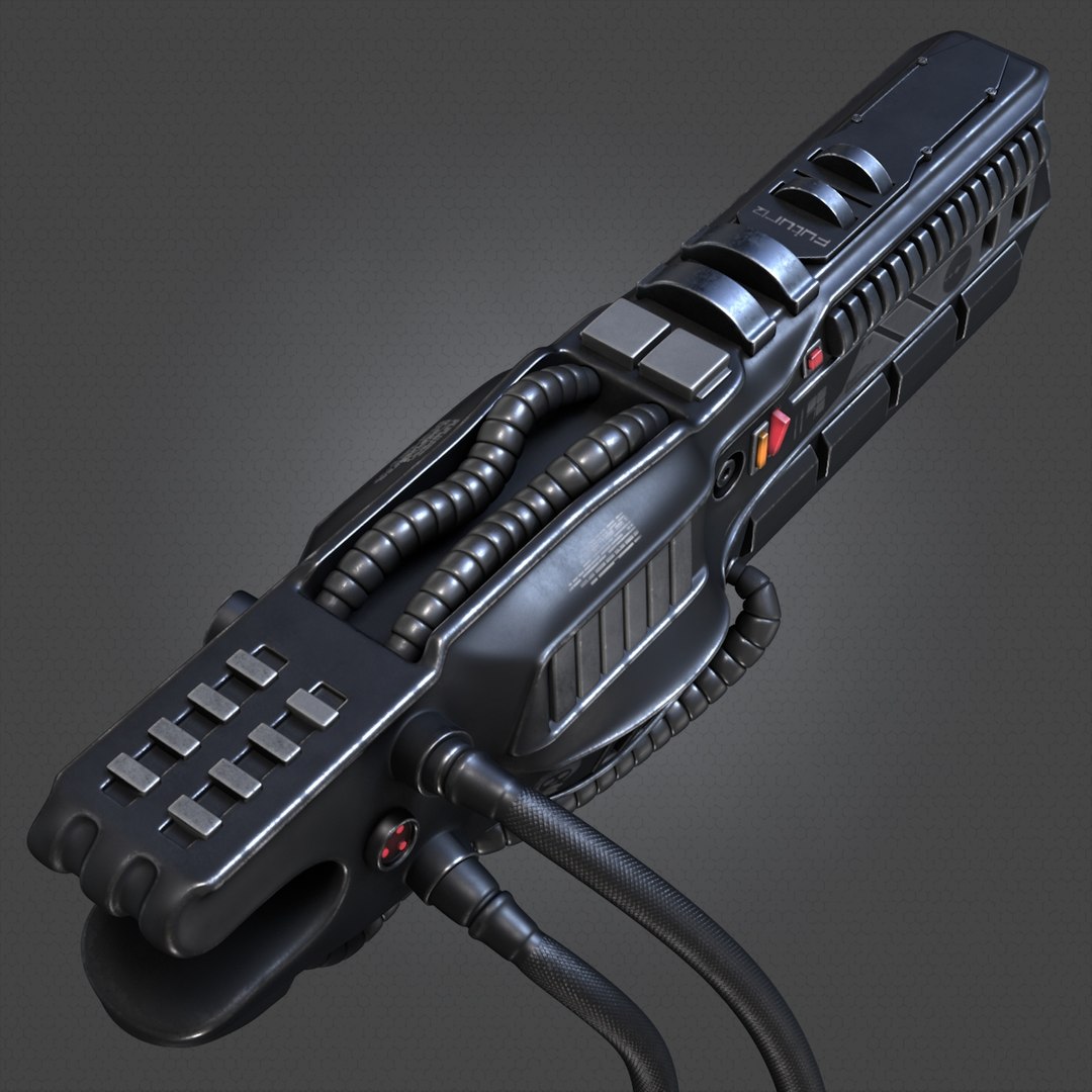 3d sci-fi weapon