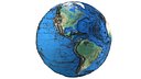 Earth Contours Map Globe