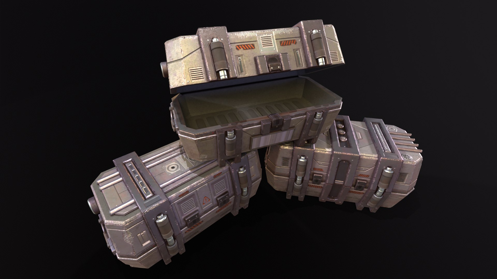 Sci-Fi Crates Pack 3D Model - TurboSquid 2207253