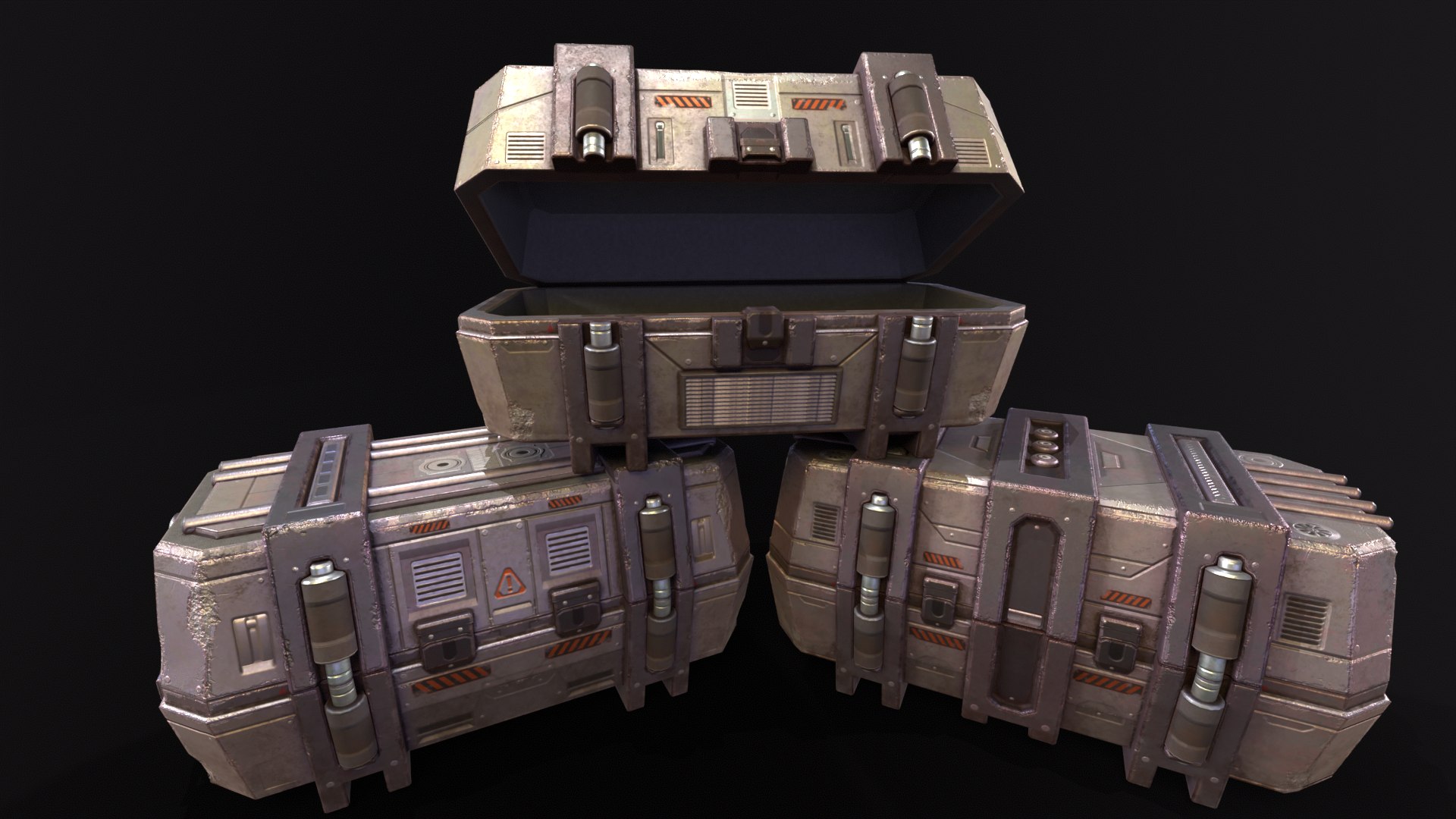 Sci-Fi Crates Pack 3D Model - TurboSquid 2207253