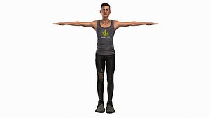 3D Gangsta Trap Mafia Hip Hop Jonkie character rigged  blendshapes