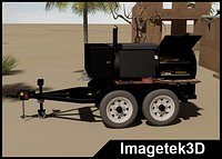 Charcoal Tandem Axle Trailer Barbecue