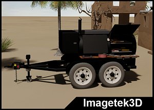 Charcoal Tandem Axle Trailer Barbecue