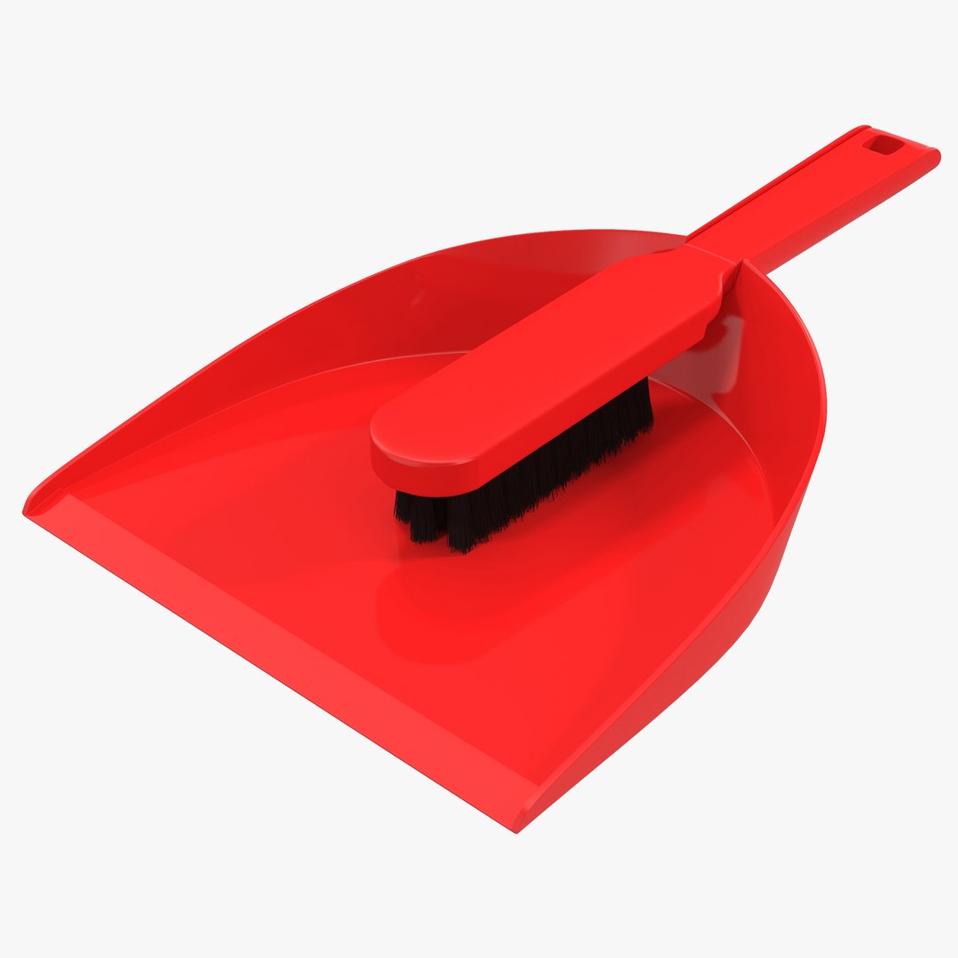Dustpan and Brush 3D Models Set 3D model preview