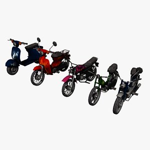 3D small motorbikes