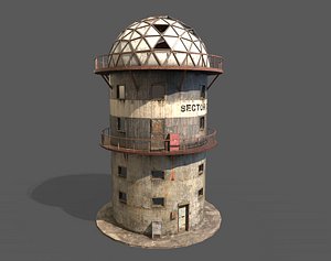 abandoned radar building 3D model