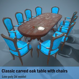 Table wedding Low-poly