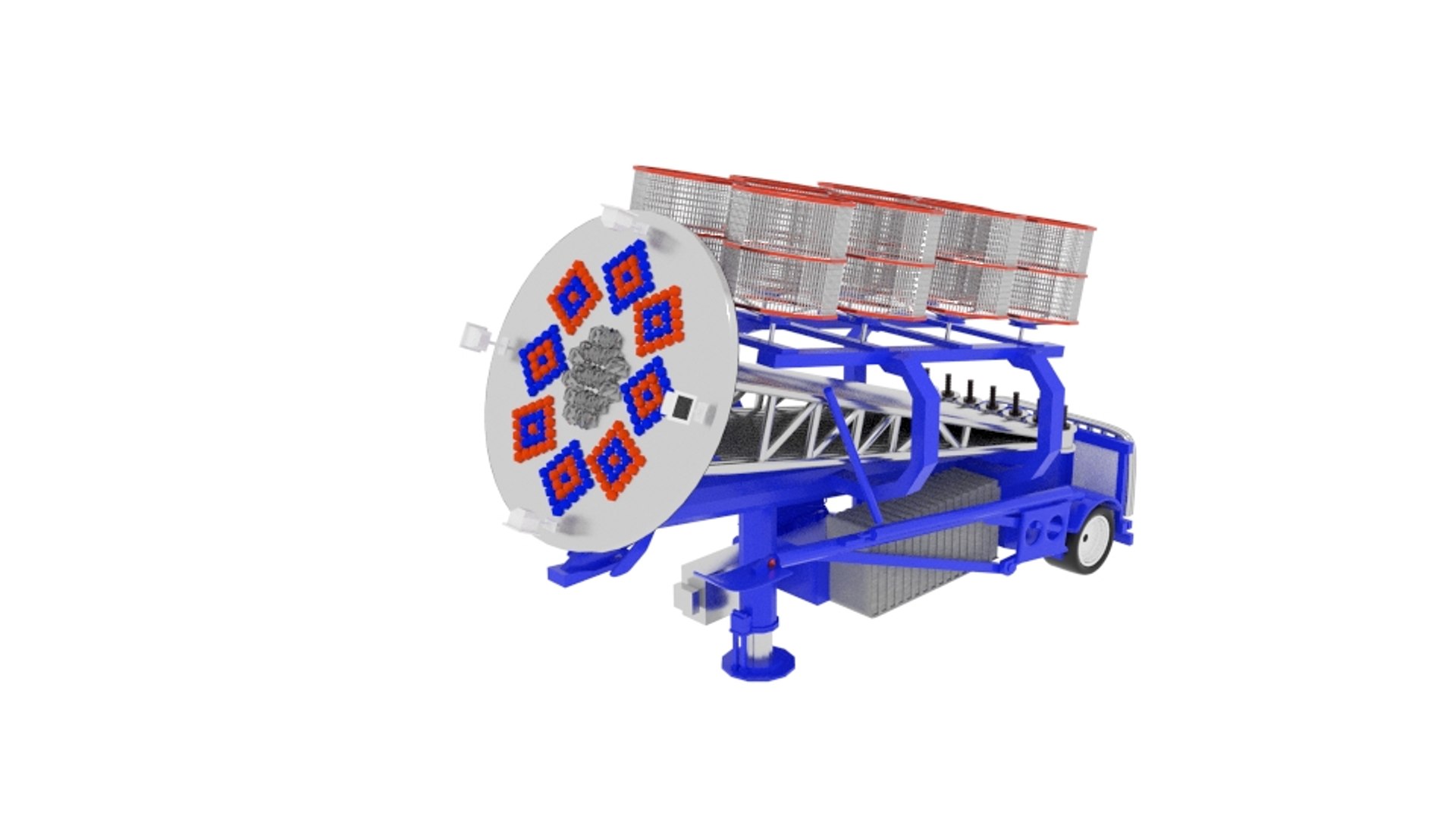 3D Model Trailer Carnival Spin Cage - TurboSquid 1208000