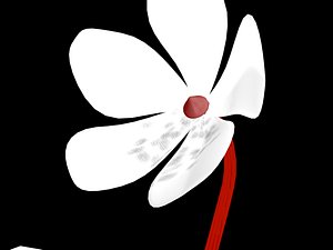 3d abstract vector flower model