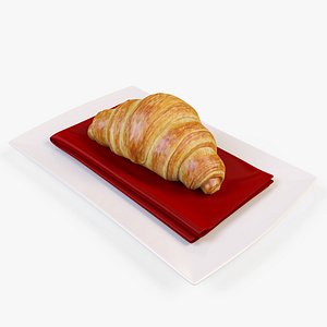 3d croissant model