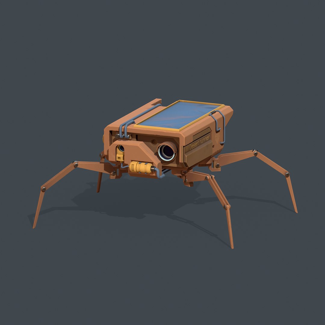 Robot-spider Desert Runner Stylized Low Poly Game Ready Model With PBR  Textures 3D - TurboSquid 2000482