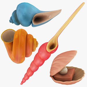 Cartoon  Sea Shell Collection 3D