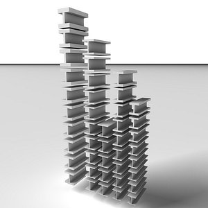 metal beams h d 3d c4d
