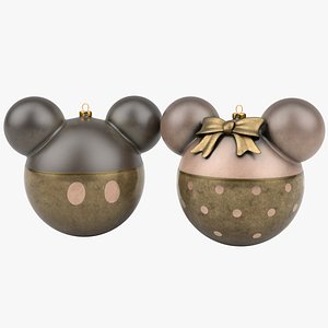 Mickey and Minnie Mouse Thun Christmas Balls