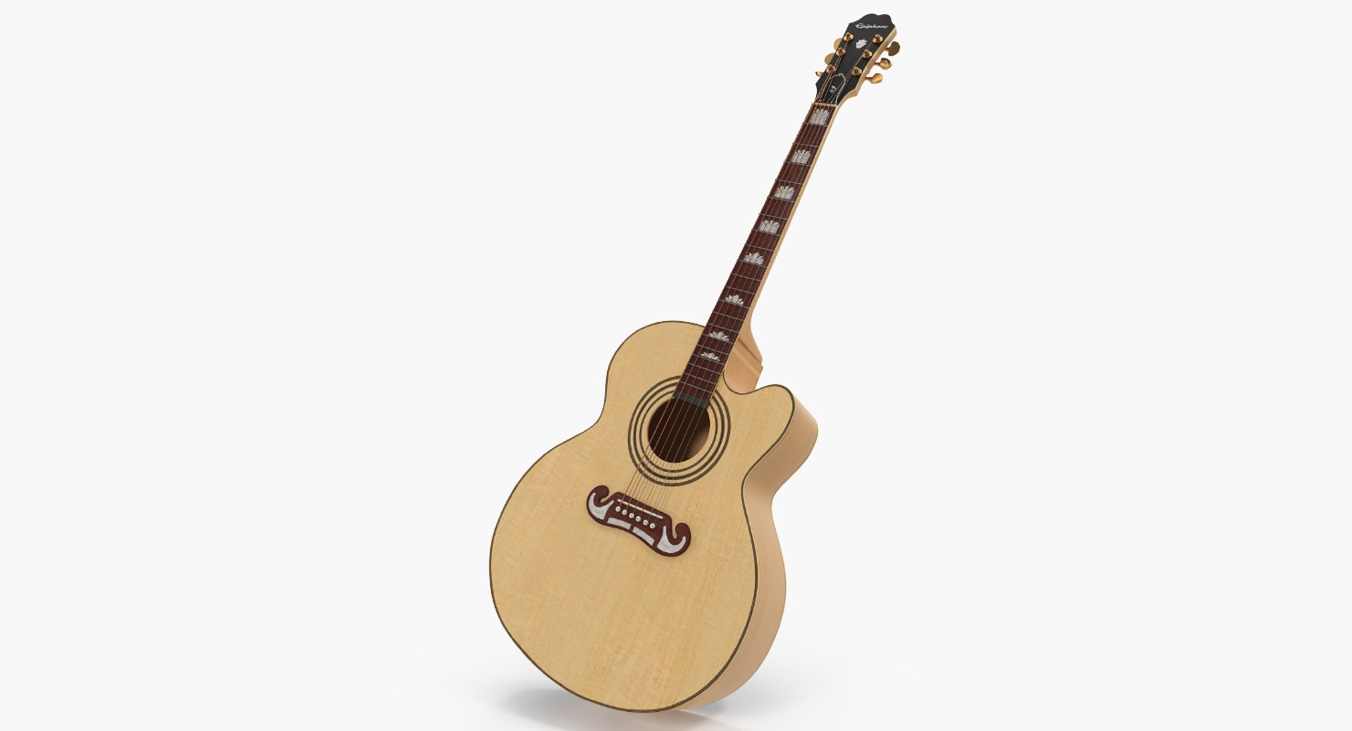 Classical Acoustic Guitar 3D model preview