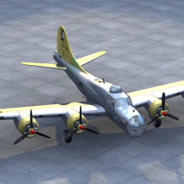 B17 Bomber 3d Model