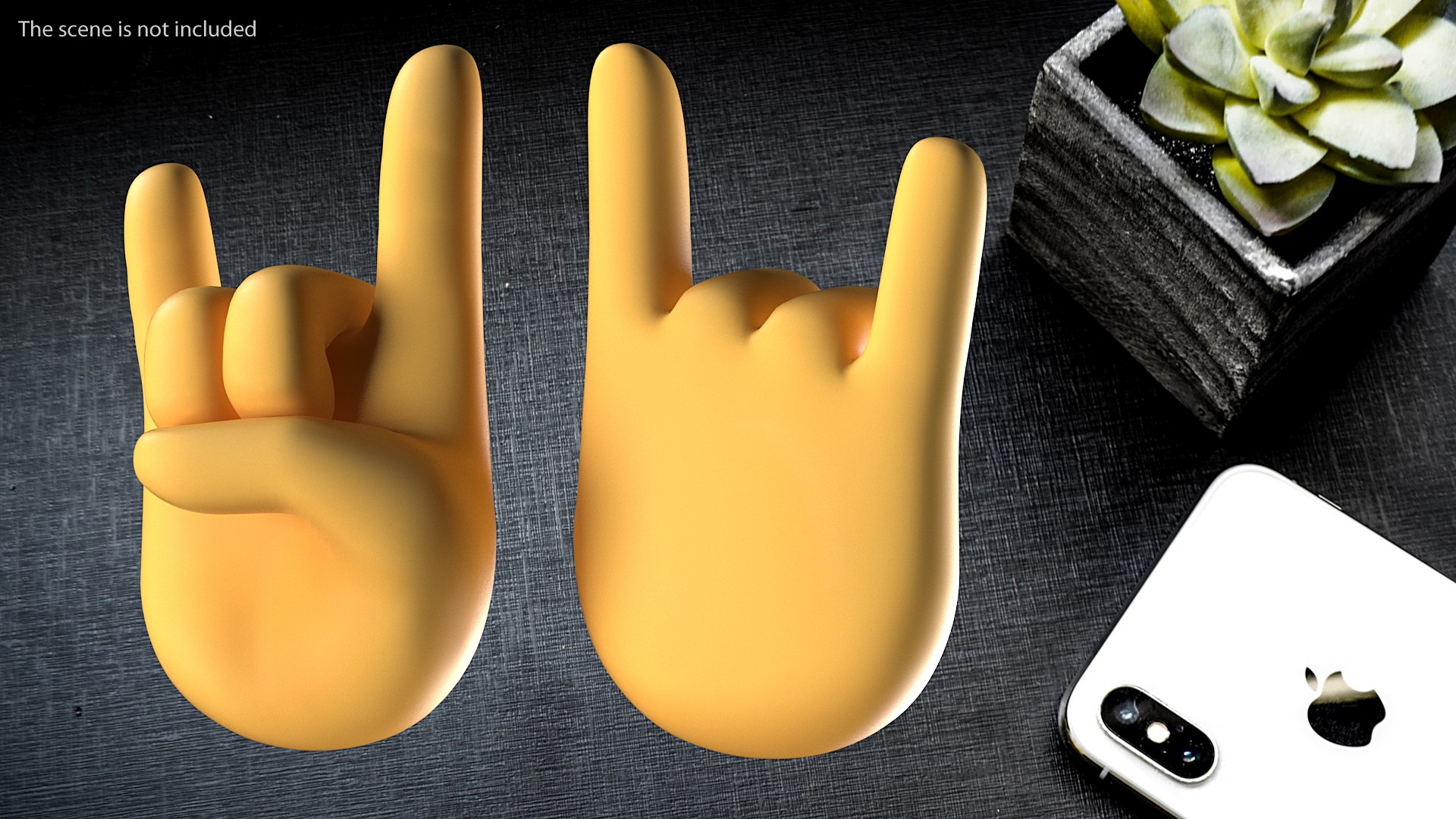 Sign of the Horns Emoji 3D model preview