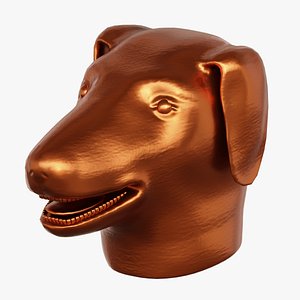Dog Bronze Head Old Summer Palace Statue Zodiac China 3D