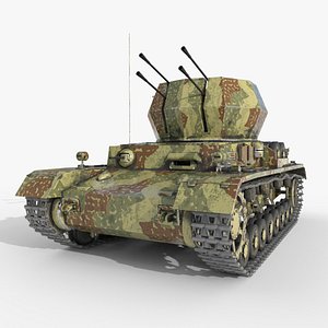 Flakpanzer IV Wirbelwind 3D model