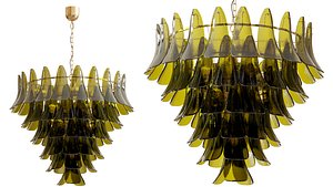 Green Murano Chandelier 3D model