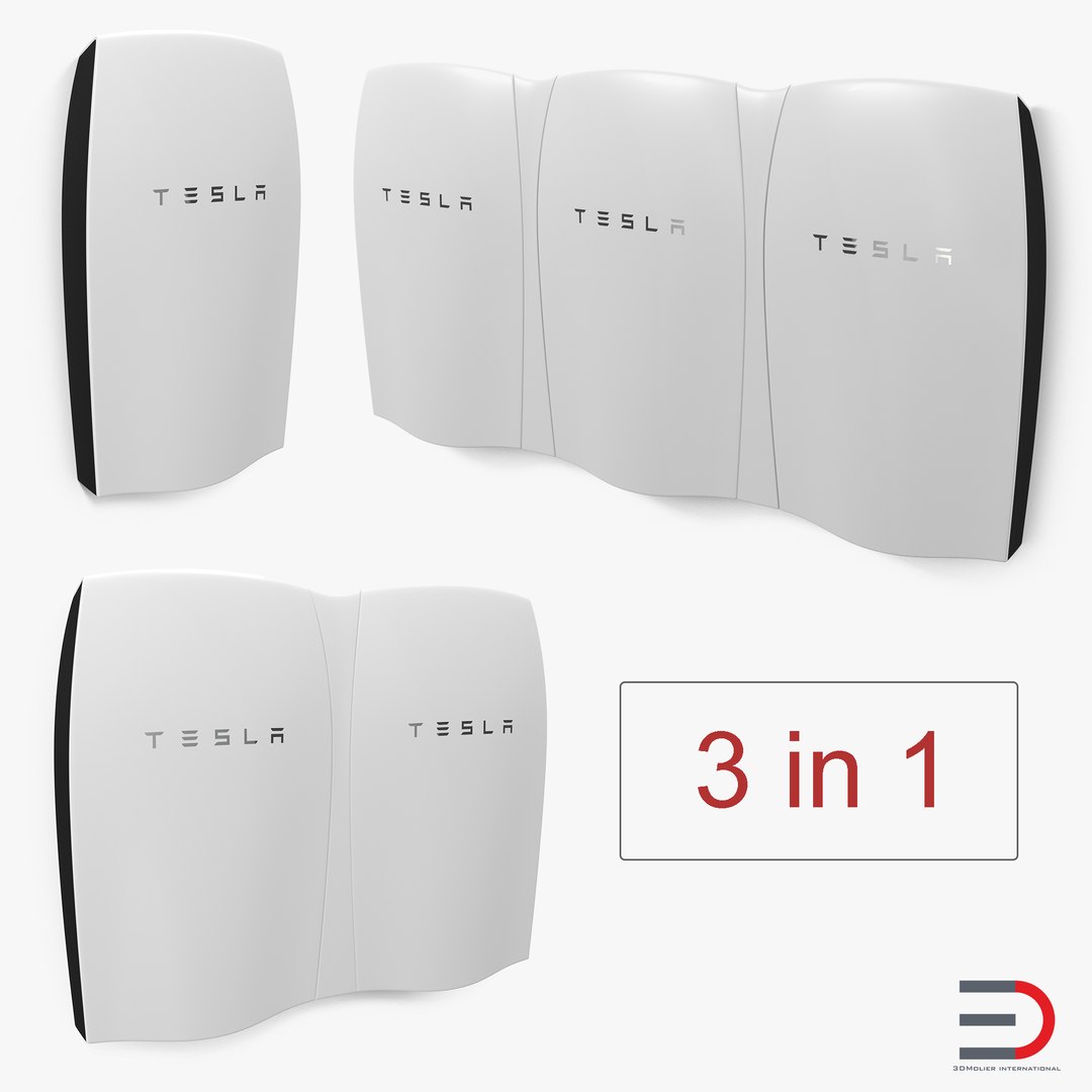 Tesla Powerwall 3D Models Collection 3D model preview