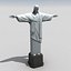 cristo redentor statue 3d max